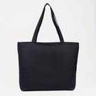 Сумка - шоппер, на молнии, с подкладкой, 42×9×32 см, с принтом, чёрная - Фото 3