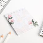 Набор: блок бумаги 150 л, фигурные скрепки, стикеры закладки «Цвети» - фото 47741130