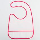 Нагрудник для кормления Little princess непромокаемый на липучке, с карманом - Фото 6