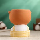 Декоративный горшок для цветов «Лисичка в жёлтом комбинезоне» керамический, 330 мл, 6×11 см - Фото 4