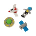 Набор ластиков фигурных 4 штуки «Космос», МИКС - Фото 4