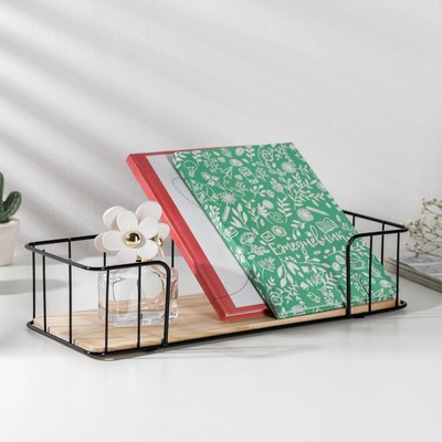 Полка Доляна «Санни», 7.8×34.7×13 см, чёрная