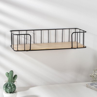 Полка Доляна «Санни», 7.8×34.7×13 см, чёрная
