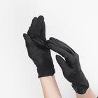 Перчатки хозяйственные нитриловые Household Gloves, текстурированные на пальцах, размер L, 3 гр, цвет чёрный - Фото 3