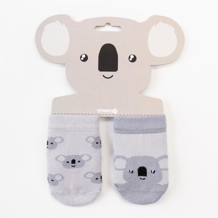 Носки детские Крошка Я «Коала», набор 2 пары, 8-10 - Фото 1
