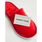 Тапочки женские AmaroHome, размер 36-38, цвет красный - Фото 7