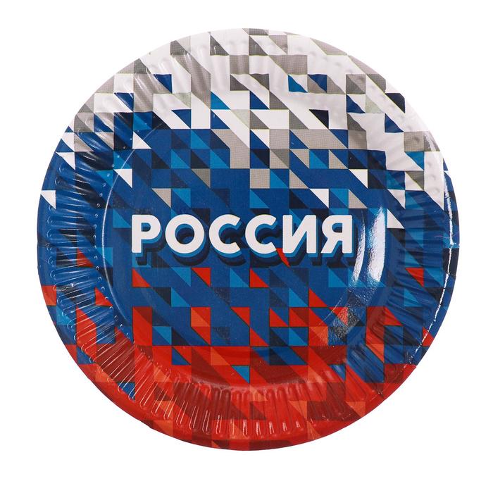 Посуда бумажная одноразовая «Россия», на 10 персон - Фото 1