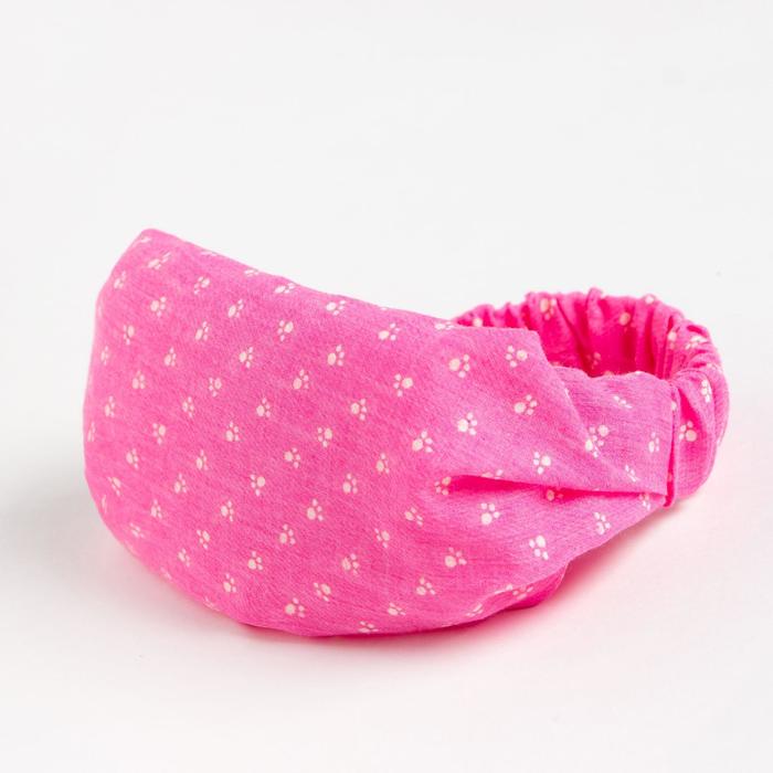 Косынка-повязка для девочки, цвет розовый, размер 44-48 - Фото 1