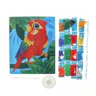 Алмазная мозаика с частичным заполнением для детей «Яркий попугай», 20 х 25 см - Фото 4