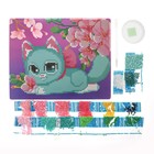 Алмазная мозаика для детей «Милый котик и сакура» 20х25 см - Фото 5