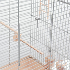Клетка для птиц "Пижон" №101, хром , укомплектованная, 41 х 30 х 65 см, бежевая - Фото 4
