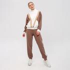 Костюм женский (свитшот, брюки) MINAKU: Casual Collection цвет экрю, размер 44 - Фото 4