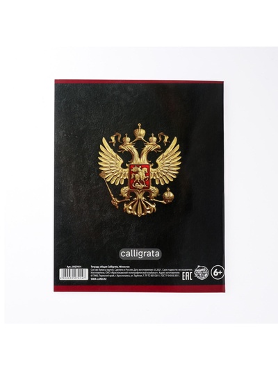 Предметная тетрадь по литературе Calligrata «Герб», 48 листов, в линейку, со справочным материалом, обложка из мелованного картона