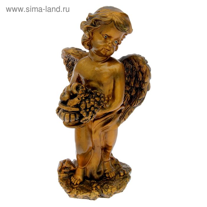 Фигура "Ангел с фруктами" бронза 20х27х50см - Фото 1