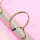 Папка на 4 кольцах А4, Calligrata, 40 мм, 700 мкм, внутренний и торцевой карман, розовая - фото 35726649