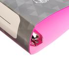 Папка на 4 кольцах А4, Calligrata, 40 мм, 700 мкм, внутренний и торцевой карман, розовая - фото 35726650