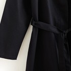 Халат вафельный женский удлинённый Экономь и Я размер 46-48, цвет черный, 100% хлопок, 200г/м2 - Фото 8