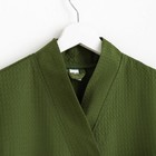 Халат вафельный женский удлинённый Экономь и Я размер 50-52, цвет хаки, 100% хлопок, 200 г/м² - Фото 7