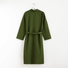 Халат вафельный женский удлинённый Экономь и Я размер 50-52, цвет хаки, 100% хлопок, 200 г/м² - Фото 9