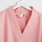 Халат вафельный женский удлинённый Экономь и Я размер 42-44, цвет пудра, 100% хлопок, 200 г/м² - Фото 7