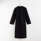 Халат вафельный женский удлинённый Экономь и Я размер 50-52, цвет чёрный, 100% хлопок, 200 г/м² - Фото 8