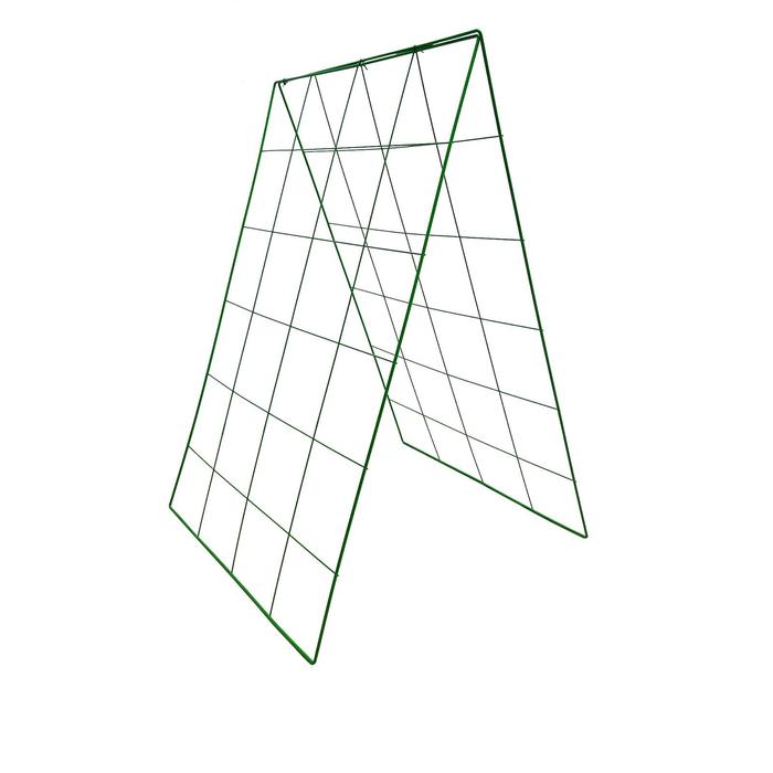 Шпалера для огурцов, двухсторонняя, размер одной стороны: 115 × 78 см, металл, зелёная