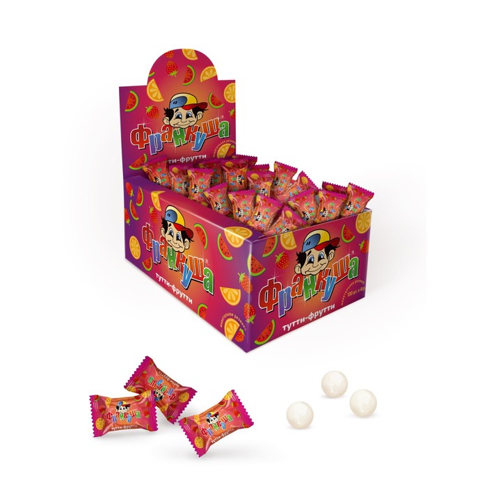 Жевательная резинка «Франкуша» тутти-фрутти, 4 г - Фото 1