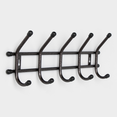 Вешалка настенная «Уют », 5 крючков, медный антик