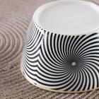 Миска керамическая «Спираль», 400 мл, d=11,5 см, цвет чёрный - Фото 2