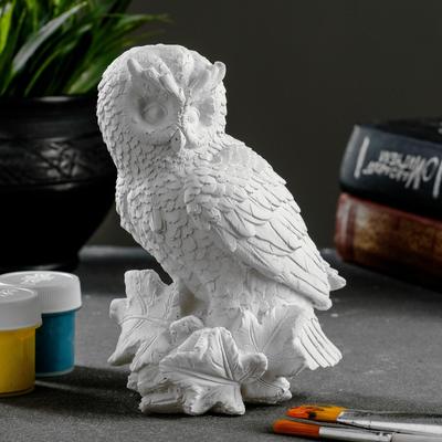 Фигура для раскраски «Филин на листьях» 12×8×6 см