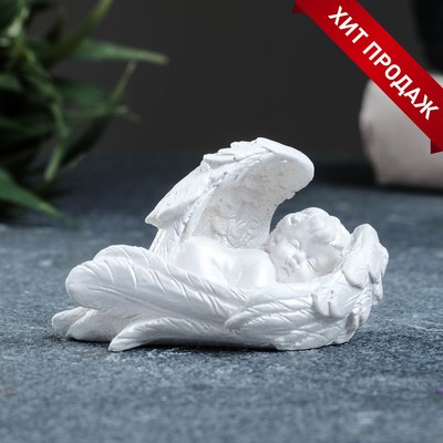 Фигурка из гипса «Ангел в крыльях», перламутровая, 7×4.5×4.5 см