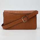 Сумка-мессенджер, отдел на клапане, наружный карман, цвет коричневый - Фото 2