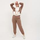 Костюм женский (свитшот, брюки) MINAKU: Casual Collection цвет экрю, размер 52 - Фото 1