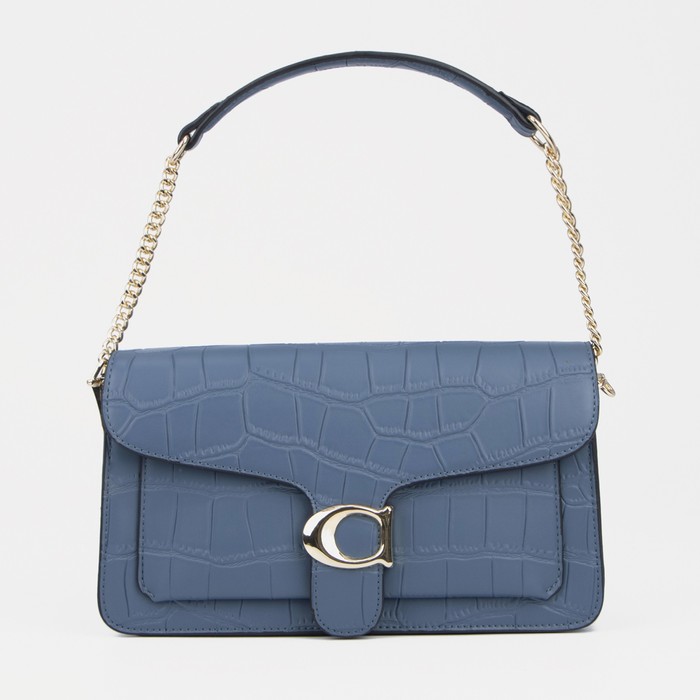 Сумка-мессенджер на клапане, наружный карман, цвет синий - Фото 1