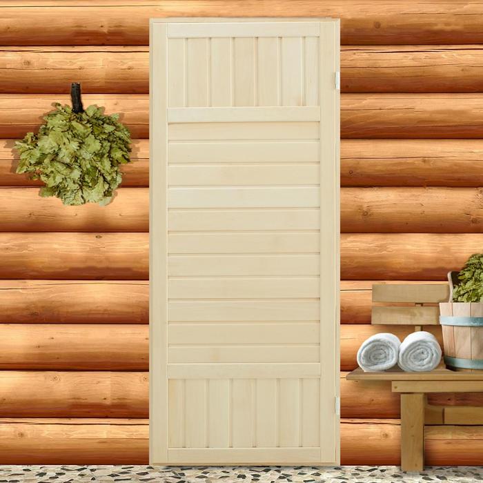 Дверь для бани и сауны «Экстра», 170×70 см по коробке, липа - Фото 1