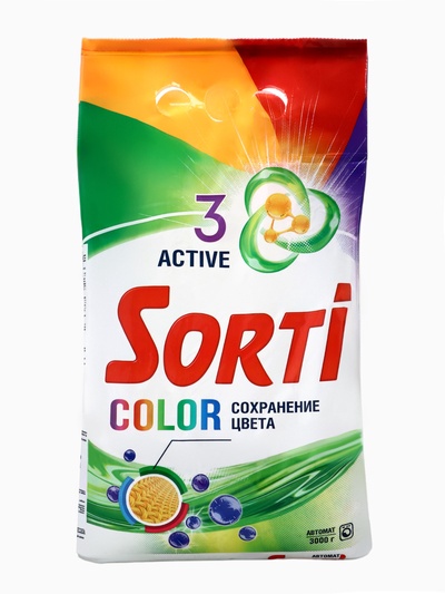 Порошок стиральный Sorti "Автомат Color", 3000 г