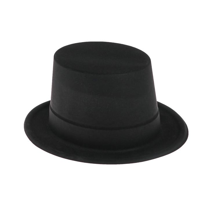 Карнавальная шляпа «Цилиндр», чёрная, уценка - Фото 1