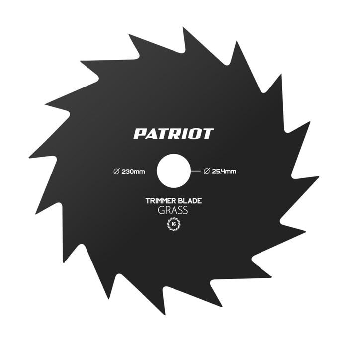 Нож PATRIOT TBS-16, D=230х25.4х1.6 мм, 16 зубьев - Фото 1