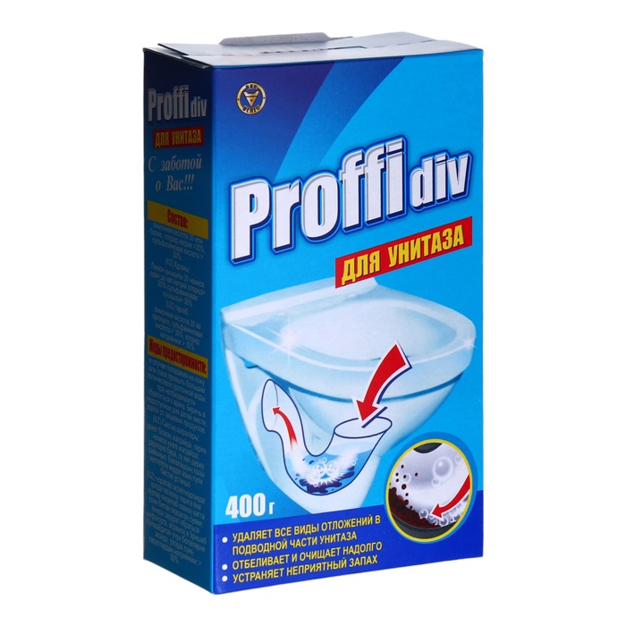 Средство для очистки сантехники Proffidiv, для унитаза, 400 г - Фото 1