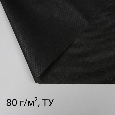 Материал для ландшафтных работ, 25 × 1,6 м, плотность 80 г/м², с УФ-стабилизатором, чёрный