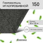 Геотекстиль иглопробивной, 10 × 1,5 м, плотность 150 г/м², с УФ-стабилизатором, чёрный - фото 12041048
