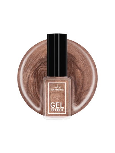 Лак для ногтей с эффектом геля Jeanmishel, тон 181, искрящийся бежевый, 6 мл