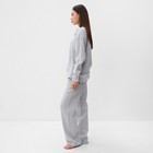 Пижама женская (рубашка, брюки) KAFTAN Basic, размер 40-42, серо-голубая - Фото 4