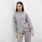 Пижама женская (рубашка и брюки) KAFTAN "Basic" размер 40-42, цвет серый - Фото 2
