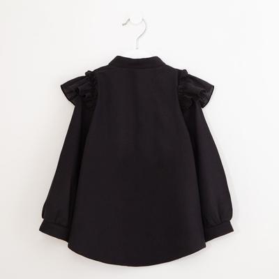 Рубашка для девочки MINAKU: Cotton collection, чёрная, рост 104 см