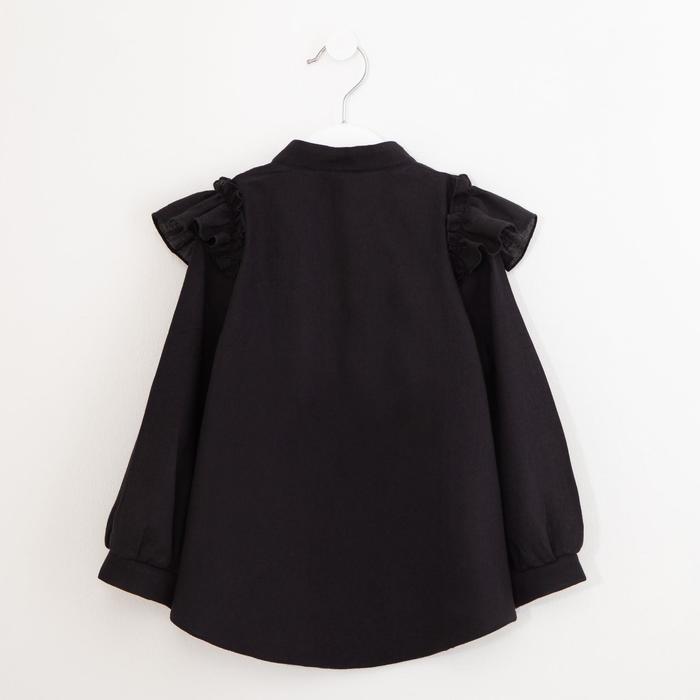 Рубашка для девочки MINAKU: Cotton collection, цвет чёрный, рост 104 см - фото 1908692032