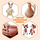 Глина для лепки гончарная 1000 г, натуральная, Calligrata, самооотвердевает (подходит для обжига) - Фото 2