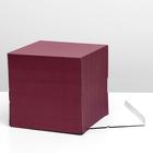 Кондитерская упаковка, без окна, бордовая, 30 х 30 х 30 см - Фото 2