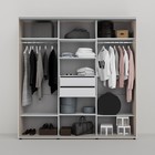 Шкаф-купе «Сим Д», 2100×600×2300 мм, ЛДСП, с ящиками, цвет ясень шимо светлый - Фото 2