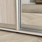 Шкаф-купе «Сим ДЗ», 1200×600×2300 мм, ЛДСП/зеркало, с ящиками, цвет ясень шимо светлый - Фото 4